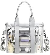 getgto Clear Bags for Women Tote Bag, Crossbody Bag, Stadium Approved Clear Purse for Sports Even...