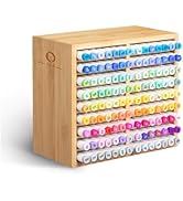 Ohuhu Bamboo Marker Organizer, Wooden Desktop Storage Hold 126 Markers, Pens, Pencils, Art Brushe...