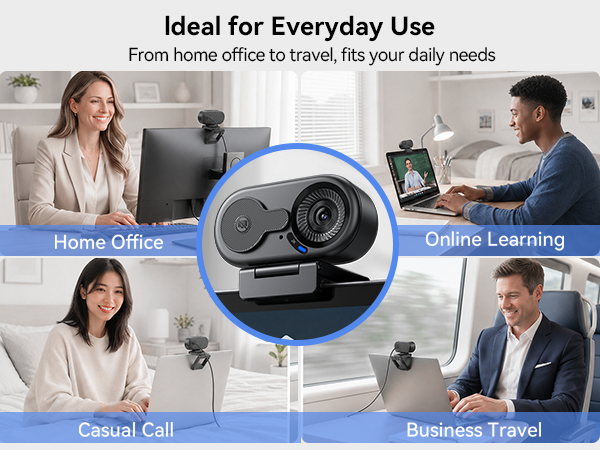 C100 2K webcam is designed for versatile use across everyday scenarios