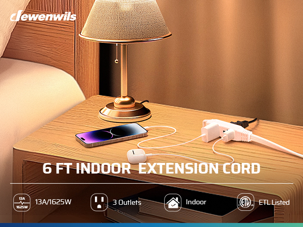6 FT extension cord