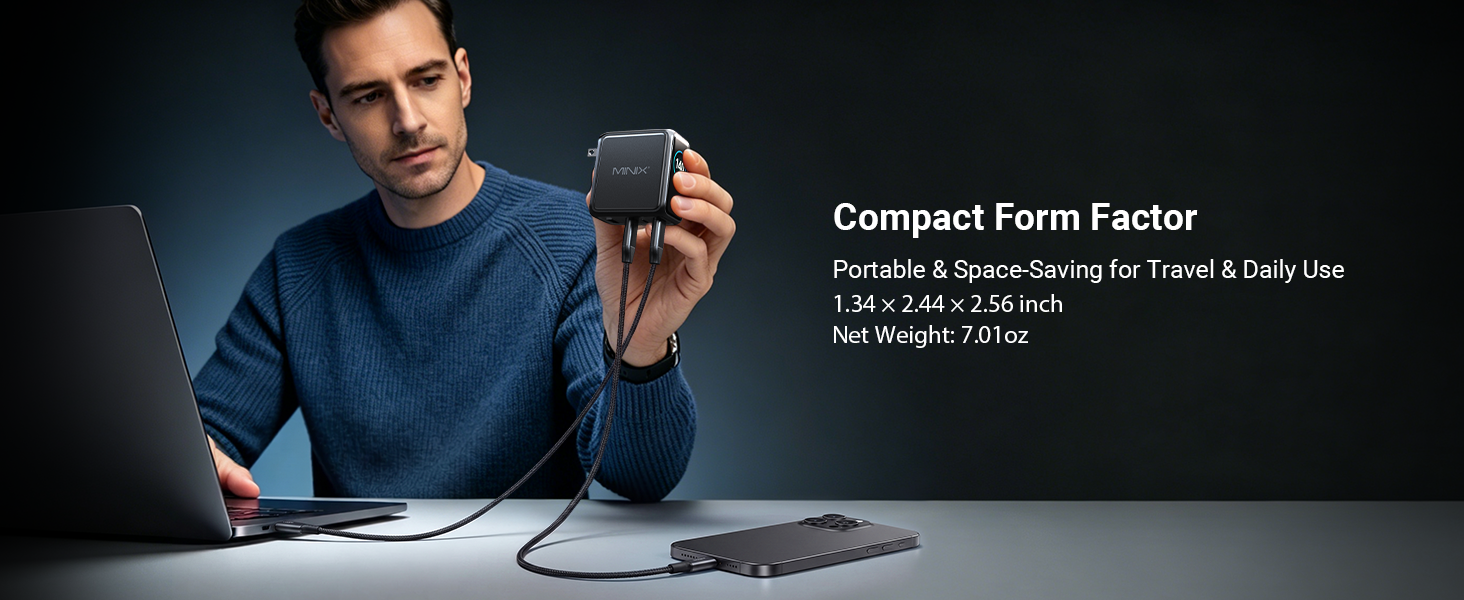 MINIX P140PRO Compact form gan charger