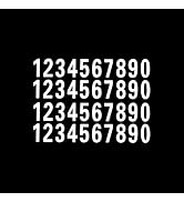 40 Pcs White 1inch Reflective Mailbox Number Sticker Numbers Number 0-9 Decal Adhesive Reflective...