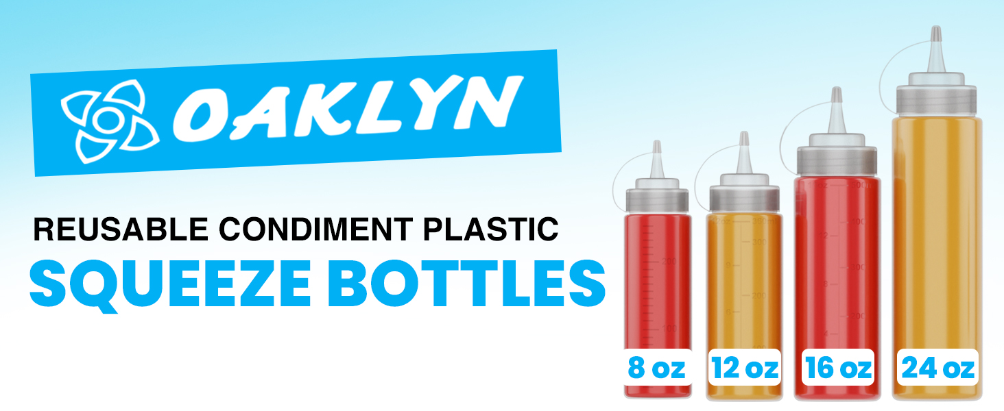 squeeze condiment plastic bottles with nozzle for sauces leak proof durable design easy to clean