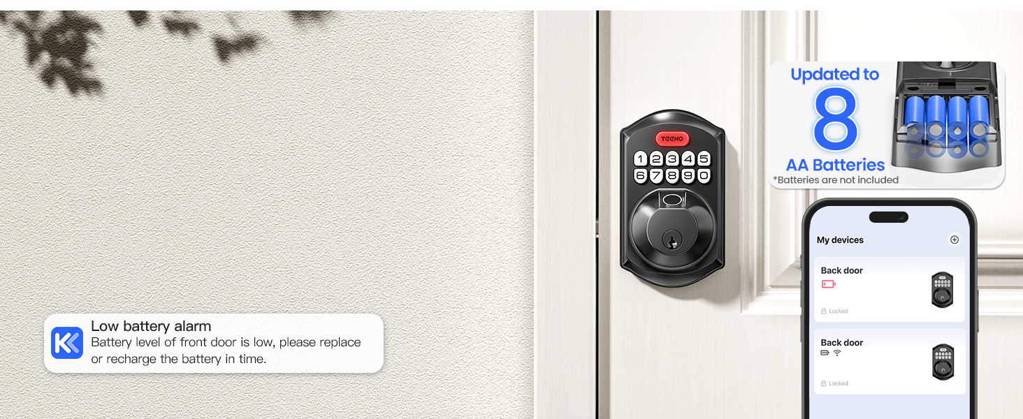 Automatically detects left- and right-handed doors