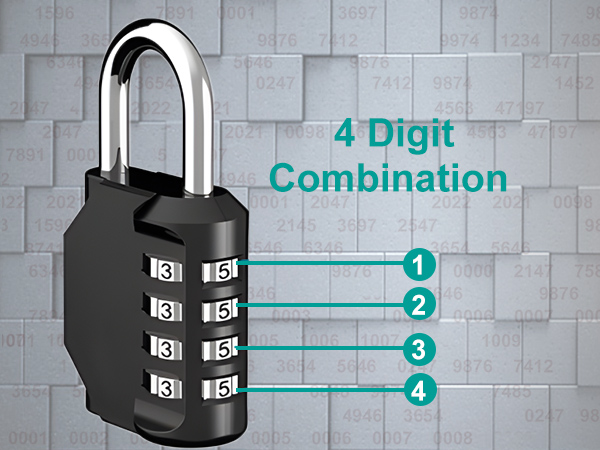 4 digit combination locks locker code padlock number padlock combo padlock dial resettable