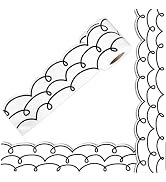 JarThenaAMCS 66Ft Boho Squiggles Bulletin Board Border Black White Self Adhesive Border Trim Stic...