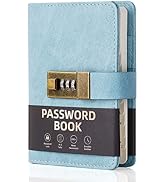 Password Book with Lock, WEMATE Password Book with Alphabetical Tabs 600+ Password Space, Interne...