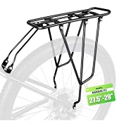 RBRL Rear Bike Cargo Rack, 165 lb Heavy Duty Aluminum Bicycle Rear Rack, Fits24 26" 27.5" / 700C ...