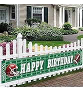 Football Happy Birthday Banner Huge Rugby Banner Decorations Giant Birthday Party Supplies Fence ...