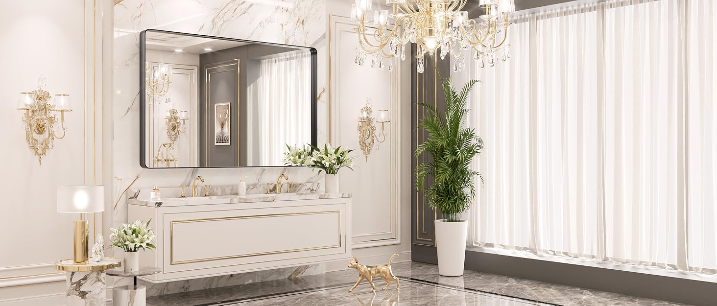 Matte Black Bathroom Mirror