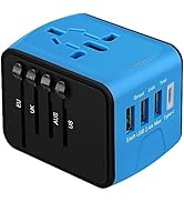 Universal International Travel Power Adapter, All in One Wall Charger with High Speed 2.4A 3xUSB,...