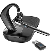 Ultralight Bluetooth Headset with Noise Cancelling Microphone, Business Wireless Headphones with ...