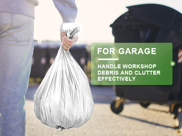 13 gallon trash bags clear garbage bags kitchen can liners strong leakproof thick