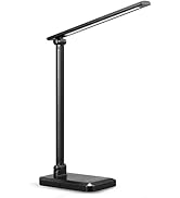 MACASA LED Desk Lamp with USB Charging Port Whole White for Home Office Essentials Table Lamp wit...