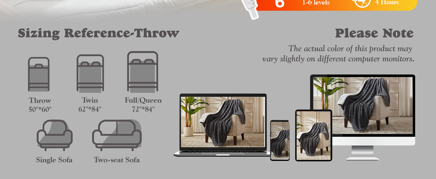 tufted heated blanket