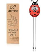 Ladybug Shape 3-in-1 Soil Moisture/pH/Light Meter, Soil Moisture Meter, Soil Test kit, Soil Teste...