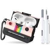 VISOOM Retro Case for AirPods Pro 2 Case Cute Cover Women,Pink Airpod Pro Cases Silicone Air iPod...