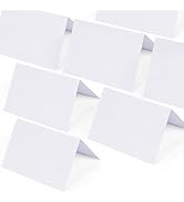 Place Cards for Table Setting - 50 Pcs White Blank Tent Place Cards for Weddings, Name Tents Plac...