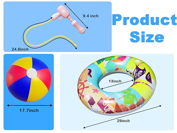 2 Pack Pool Floats with 2 Water Gun Kids and 1 Beach Ball