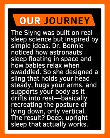 Airslyng supportive sling with a cozy fleece blanket to cradle your upper body and keep you warm