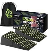 Squat Wedge Block Pair - Non Slip Squat Wedges & Ramp for Exercise, Home Gym, Weight Lifting & Yo...