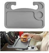 KAUEGOW Car Steering Wheel Desk, 2 in 1 Multipurpose Auto Seat Stand Tray for Food Drink Laptop, ...