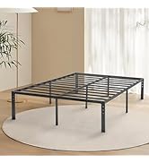 fusehome Bed Frame Full Size,18 Inch Metal Platform Bed Frame, Storage Space Under Bed, Mattress ...