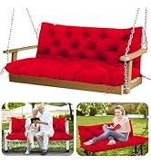 GZXAGZJ Porch Swing Cushions Outdoor 60 inch Waterproof Thicken 5" Swing Cushions Replacement wit...