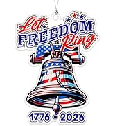 Let Freedom Ring 250th Anniversary Decor – America 250 Years Patriotic Home Decor, 1776–2026 Comm...