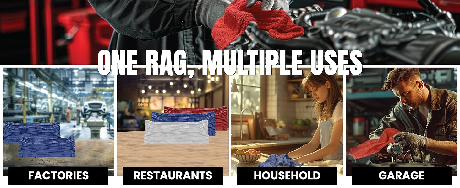 SupremePlus New shop rags lint-free cotton rags boast exceptional absorbency