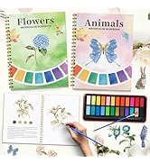Cbcmpica Watercolor Workbook - Coloring Book Beginner Friendly Painting Kit, Watercolor Workbooks...