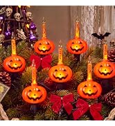 GOOTHY Halloween Pumpkin Bubble Lights, 11Ft Outdoor Halloween Decorations String Light with 8 Ja...