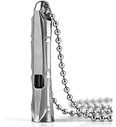 TISUR Titanium Emergency Keychain Whistles with Necklace,Safety Survival Whistle for Camping Hiki...
