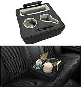 Kewucn Car Back Seat Organizer, Leather Sofa Cup Tray, Waterproof Pillow to Store Drink Snack Pho...