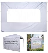 VEVOR Canopy Sidewalls, Fit for 10 x 10 ft Pop Up Canopy Tent, Tent Side Walls with Waterproof an...