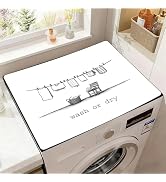 Washer and Dryer Covers for the Top, Non-slip Dryer Top Protector Mat, Dust-proof Washing Machine...