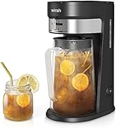 wirsh Iced Tea Maker with 3QT Pitcher, Iced Coffee Maker with Strength Control and Reusable Filte...