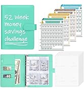 Antner 52 Week Savings Challenge Binder with Cash Envelopes, A5 Budget Binder Savings Challenges ...