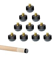 GSE 10 Pieces 12mm/13mm Billiard Pool Tips, Soft/Hard Screw-on Tips Replacement or White Pool Cue...