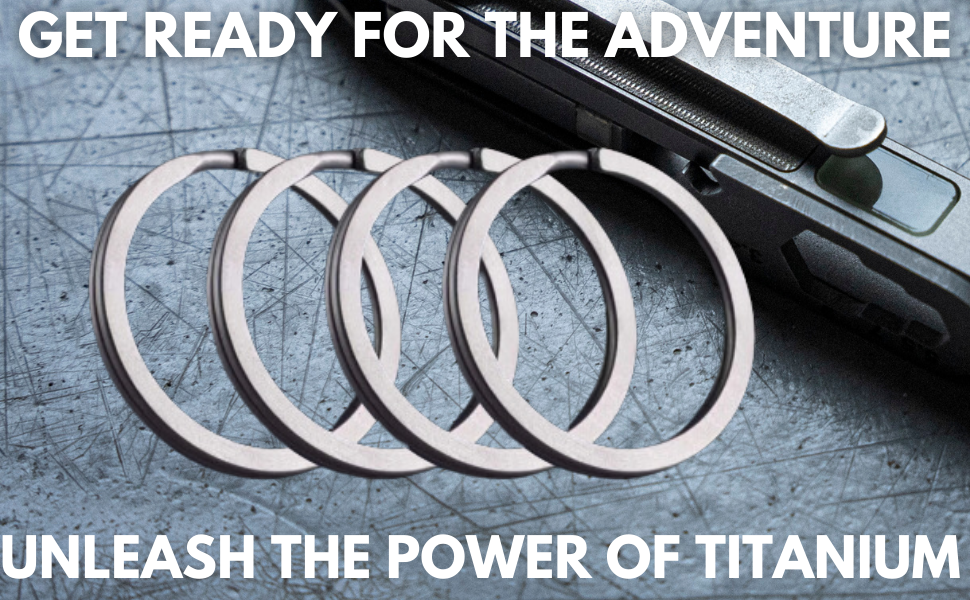 Titanium Keyring Pack of 4