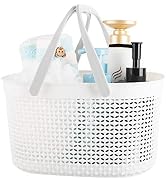 rejomiik Portable Shower Caddy Basket, Plastic Organizer Storage Tote with Handles for Bathroom, ...