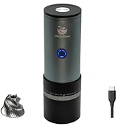 MiiCoffee PT2 Portable Electric Burr Coffee Grinder, USB-C Rechargeable Stainless Conical Burr Gr...