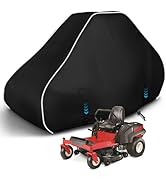 Zenicham Lawn Mower Cover, 600D Waterproof Zero Turn Mower Cover, Outdoor Universal Zero Lawnmowe...