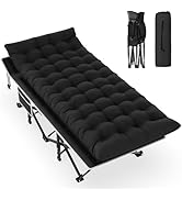 Slendor Camping Cot, Folding Camping Cots for Adults, Portable Sleeping Cot with Carry Bag, 1200D...