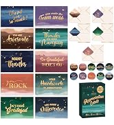 Decorably 50 Pack Gold Foiled Employee Appreciation Cards with Envelopes & Stickers - Blank Insid...