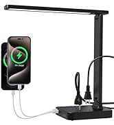 cozoo Desk Lamps for Home Office,Modern LED Desk Lamp for Dorm with 2 USB Charging Ports/Type C P...