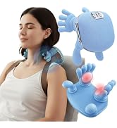 LIVINGPRO Neck & Shoulder Massager with Heat, Deep Tissue Shiats with Bionic Palm 4D Kneading, Si...