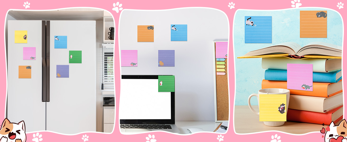 cat sticky notes