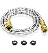 Rosy Earth Garden Hose 5 FT, 304 Stainless Steel Metal Water Hose, Heavy Duty Flexible Leader Hos...