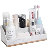 Toothbrush Holder for Bathroom, Aimou Bathroom Organizer Countertop Bathroom Accessories with 5 C...